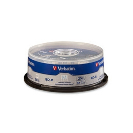 Verbatim M-DISC BD-R 25 GB, 4x Speed, Branded Surface, Spindle - 25 ks (98909)