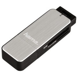 Hama Hama USB 3.0 Card Reader, SD / microSD, silver [123900]