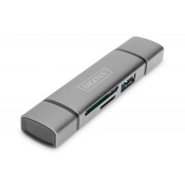 DIGITUS DIGITUS Dual Card Reader Hub USB-C / USB 3.0, OTG [DA-70886]