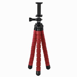 Hama 4617 Flex Tripod for Smartphone and GoPro, 26 cm, red