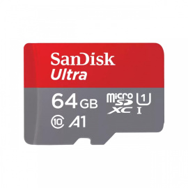 SanDisk Ultra microSDXC 64 GB (140 MB/s, A1) [SDSQUAB-064G-GN6MA]