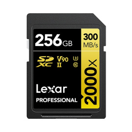 Lexar Professional SDXC 256 GB 2000x UHS-II V90 (300 MB/s)