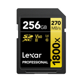 Lexar Professional SDXC 256 GB 1800x UHS-II V60 (270 MB/s)